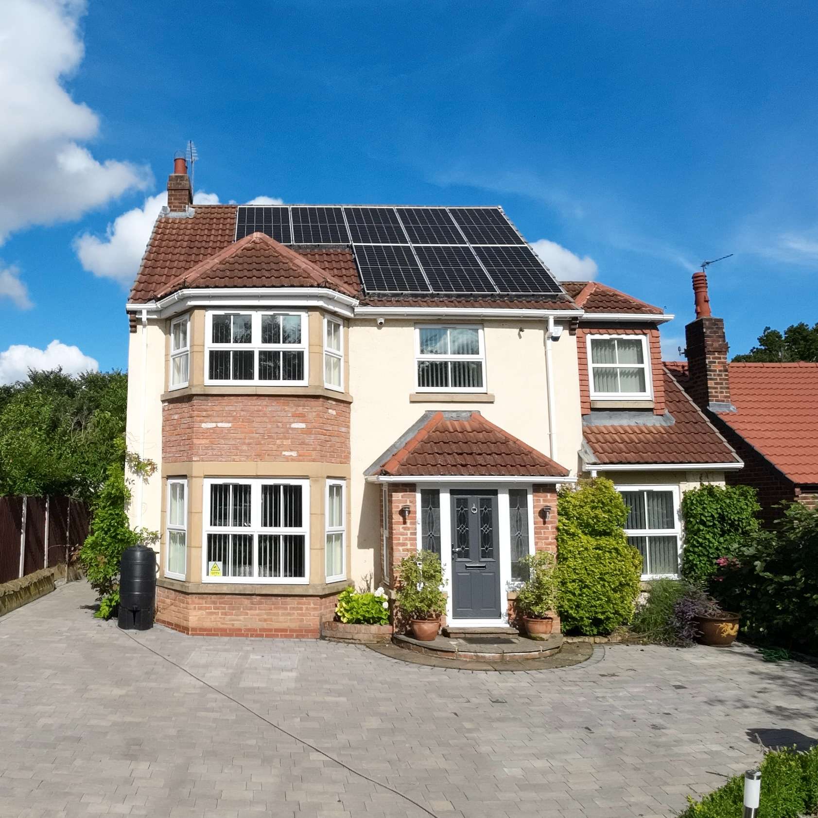 Solar panel installation on a home near Durham