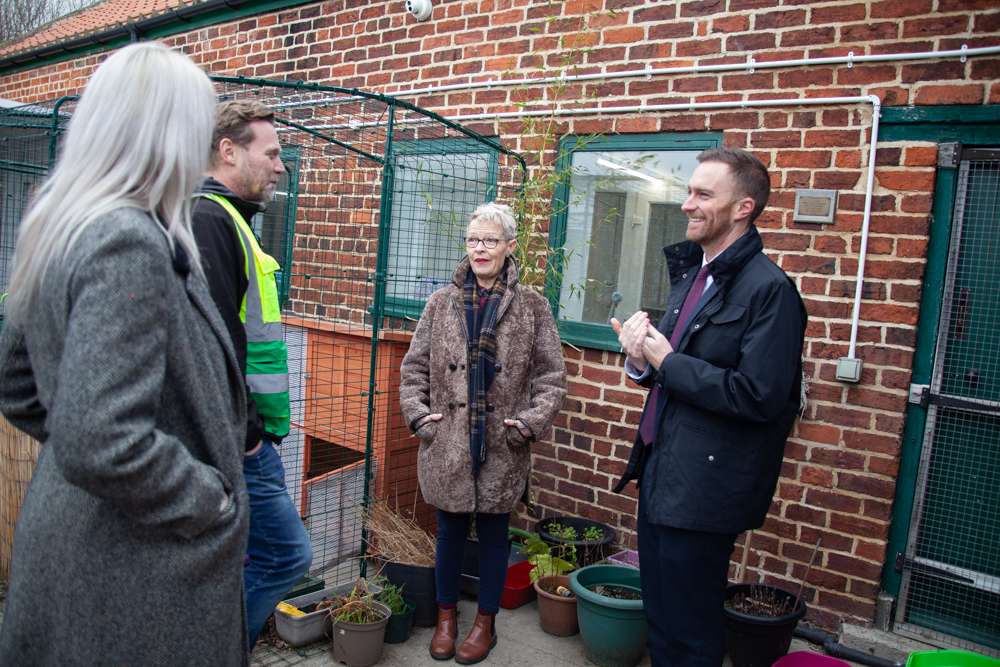 ALPS team discussing solar installation with customers