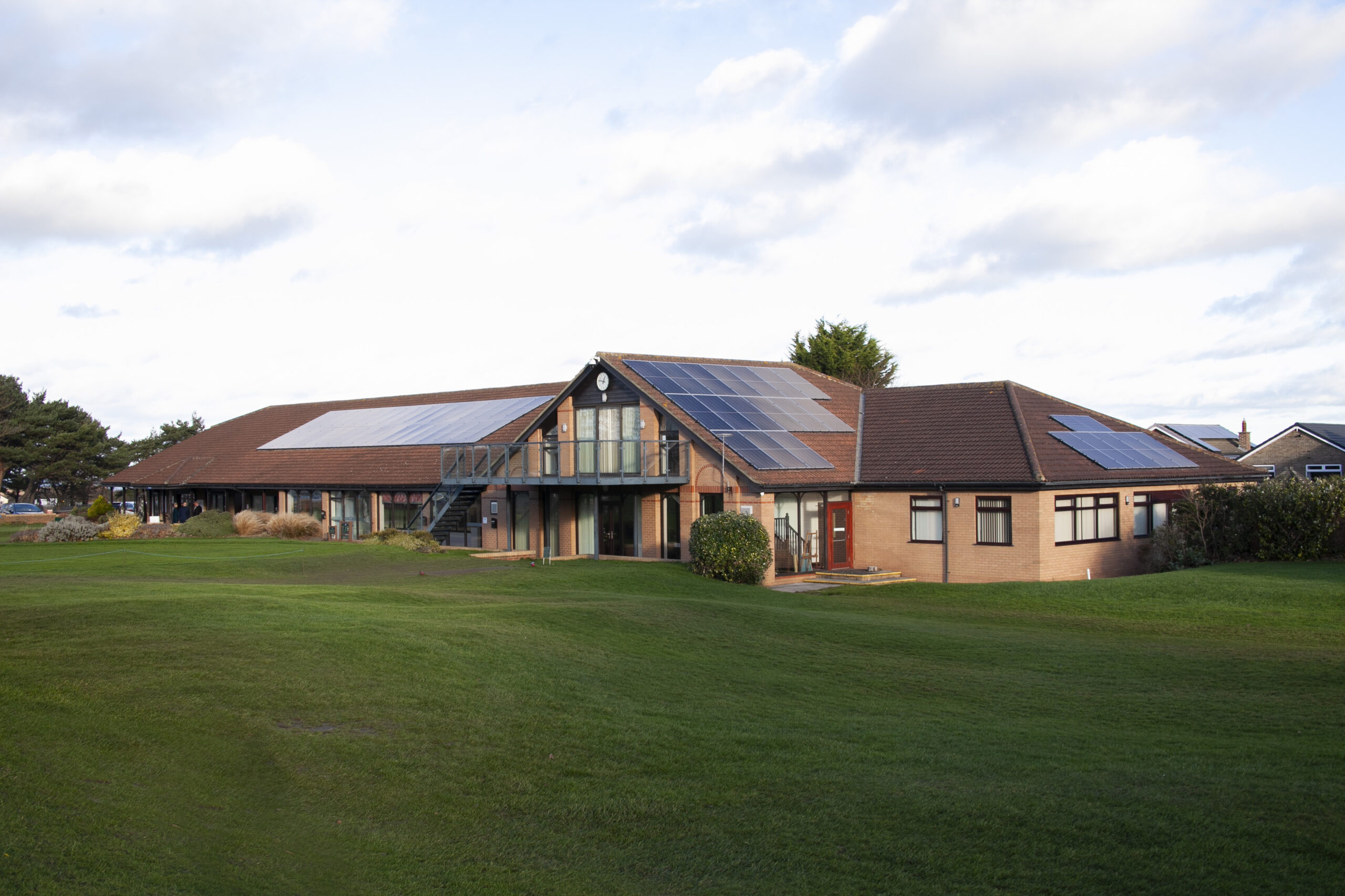 32kW solar installation on Saltburn Golf Club clubhouse roof by Alps Electrical
