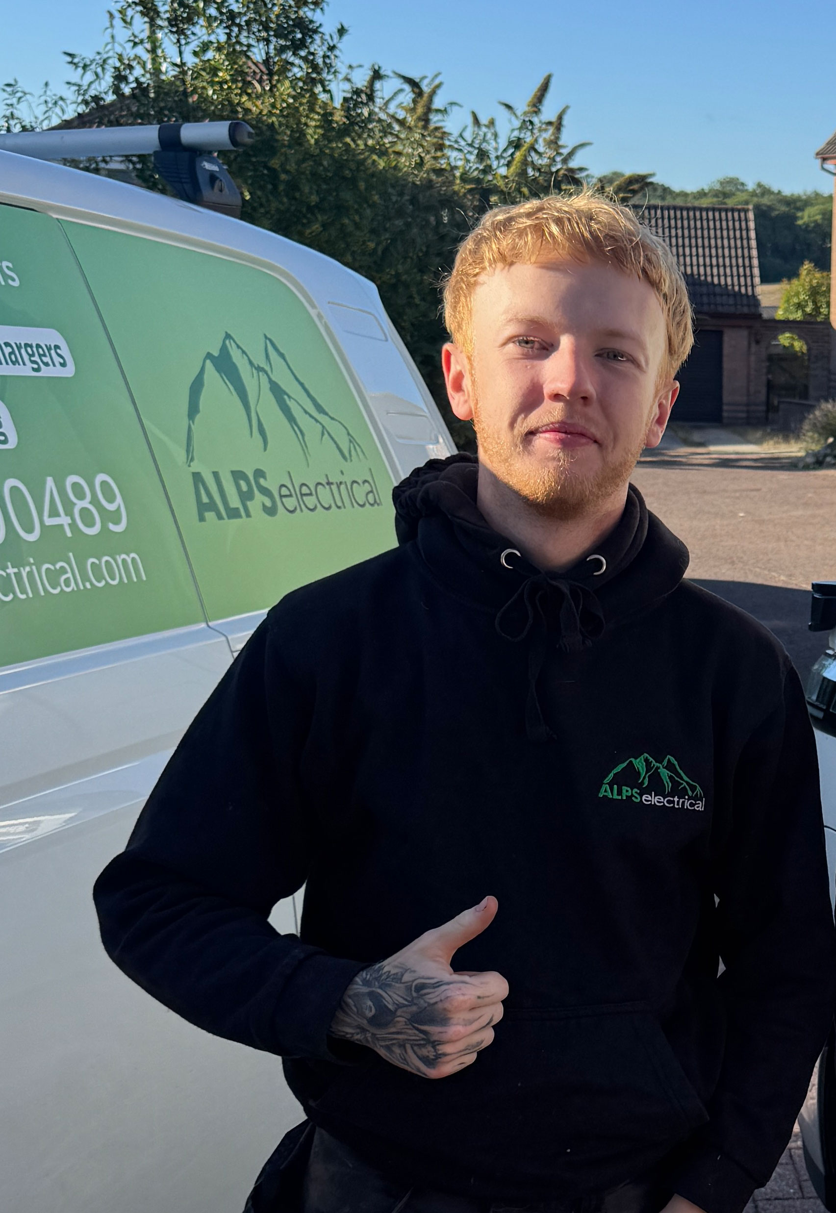 Callum, apprentice electrician at Alps Electrical