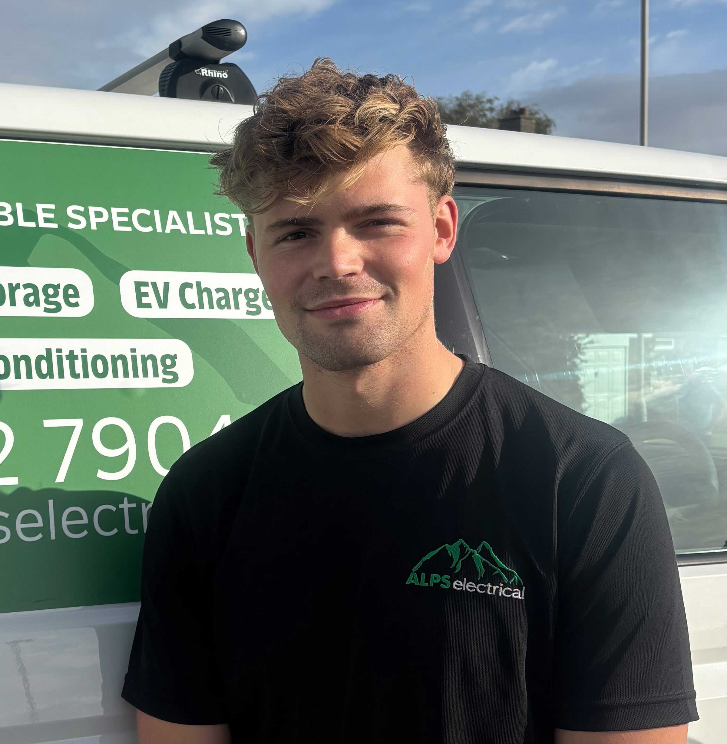 Leo, apprentice electrician at Alps Electrical